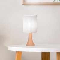 COREP Arto table lamp, light brown/white, height 32 cm, metal/linen