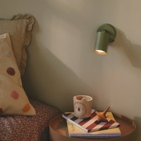 Nordlux Explore wall spotlight with cable and plug, GU10, green