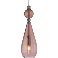EBB & FLOW Smykke pendellampa silver, brun-rosé