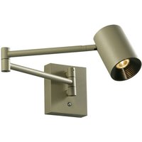Viokef Melina LED wall lamp, olive green, 55 cm projection, metal, dimmable