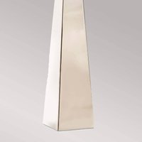 Elstead Ascent table lamp, polished nickel, white lampshade