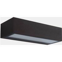 LEDS-C4 LED-utomhusvägglampa Nemesis, brun, bredd 19,5 cm