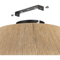 EGLO Taklampa Alderney, en skärm av naturgarn