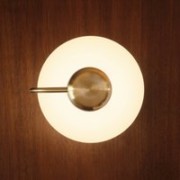 kdln LED-vägglampa TRATTO, mässing, Ø 27 cm, metall/glas