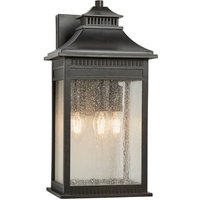 QUOIZEL Utomhusvägglampa Livingston stor, 42 cm hög