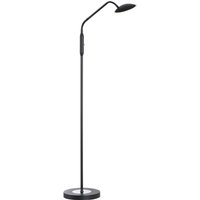 FISCHER & HONSEL Lampadaire LED Tallri, noir, hauteur 135 cm, CCT, variateur tactile