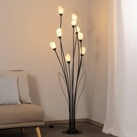Jupiter Gloriosa floor lamp, black, glass, 9-bulb
