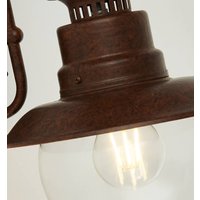 Searchlight Applique murale Station, marron, IP44