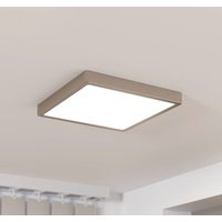 EGLO LED-panel för utanpåliggande montering Fueva 5 IP20 830 nickel 28,5x28,5cm