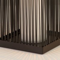 Searchlight Sophelia solar LED patio light, 36 cm, black, rattan
