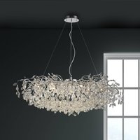 Paul Neuhaus lustre Ricicle, chrome, longueur 120 cm