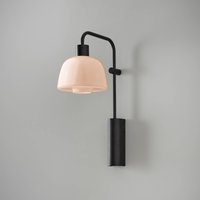 Bover LED-vägglampa Drep A/04, nude, glas, svart, 2 700 K