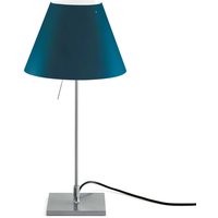 Luceplan Costanzina bordslampa aluminium petrolblå