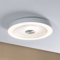 Paulmann LED-taklampa Volea, vit/silver Ø 40 cm IP44 dim