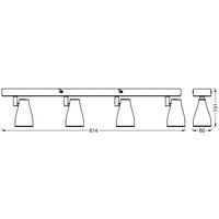 OSRAM PEAR ceiling spotlight, black, 4-bulb, GU10 LED 2,700 K
