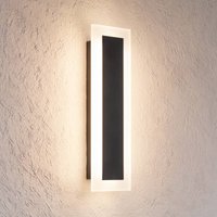Udendørs LED-væglampe Wow, sort/hvid, metal, IP54, CCT