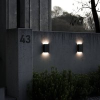 Nordlux LED-utomhusvägglampa Fold 15 x 21 cm, svart