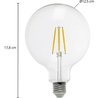 Arcchio LED globe bulb, G125 E27 3.8W, 2700K, 806lm