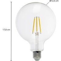 Arcchio LED-globlampa, G125 E27 3,8W, 2700K, 806lm