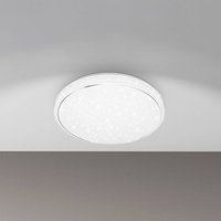Briloner Plafonnier LED Star, blanc, décor étoilé, CCT, à intensité variable
