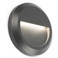 FARO BARCELONA Rund LED-utomhusvägglampa Grant