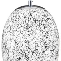 Searchlight Chrome white hanging light Crackle