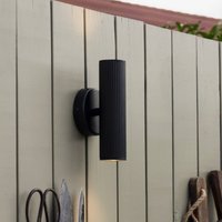 Globen Lighting Vägglampa Hubble, svart, höjd 21 cm IP44