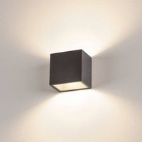 SLV Sitra Cube LED outdoor wall lamp, anthracite