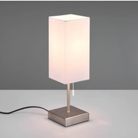 Reality Leuchten Bordslampa Ole med USB-anslutning, vit/nickel