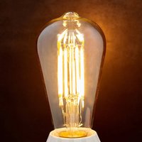 Lindby LED bulb, Rustika, E27, 6W, amber, 1,800 K