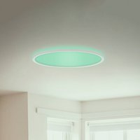 Briloner Panneau LED Slim rond effet RGBW Ø42 cm blanc
