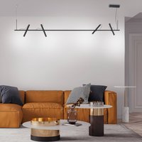 PURE Tutua LED-hänglampa, 4 lampor, svart