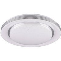 Reality Leuchten LED-taklampa Atria, Ø 48 cm, vit, plast, CCT
