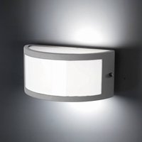 Udendørs væglampe Negus, grå, aluminium, plast, E27