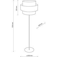 TK Lighting Calisto floor lamp, jute, cylinder, natural brown, height 155 cm