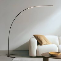 Lindby LED-golvlampa Danua, svart, metall, höjd 200 cm