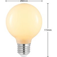 Arcchio LED-lampa E27 4W G80 2 700K dimbar, opal