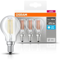 OSRAM LED bulb E14 P40 4W filament 840 470lm 3x