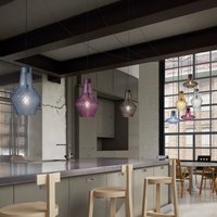 AILATI Romeo pendant light 130 cm, amethyst glass