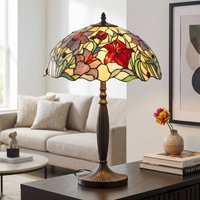 Artistar Blommig bordslampa ATHINA, handgjord 62 cm