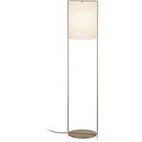 Knapstein Alva floor lamp, bronze effect white lampshade dim