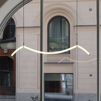 Markslöjd LED-hänglampa Melt, svart/vit, 112 cm lång