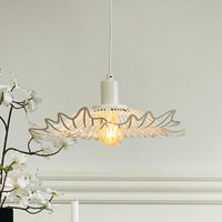Dyberg Larsen Suspension Flora, blanc perle, Ø 40 cm, métal