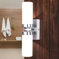 Globo Vägglampa Space, nickel, 2 lampor, IP44