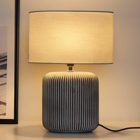 Pauleen Pure Shine pied céramique, abat-jour tissu