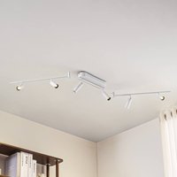 Plafonnier LED Eldrin de Lindby, à 6 lampes, spots LED, blanc