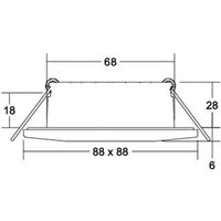 BRUMBERG Chooose LED downlight, angular nickel