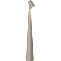 Vibia LED-bordslampa Africa, höjd 40 cm, mörkbeige