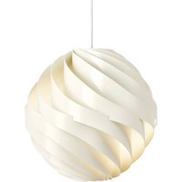 Gubi Turbo pendant light, glossy alabaster white, Ø 36 cm,