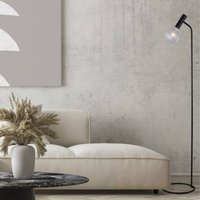 Searchlight Dulwich floor lamp, dimmable, black, metal, 152 cm, E27
